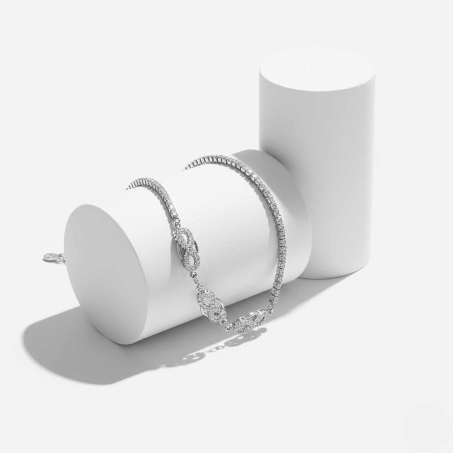 Pavé Infinity Knot Tennis Bracelet