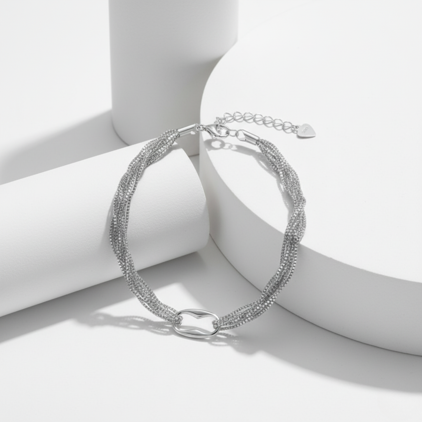 Woven Multi-Chain Focal Bracelet