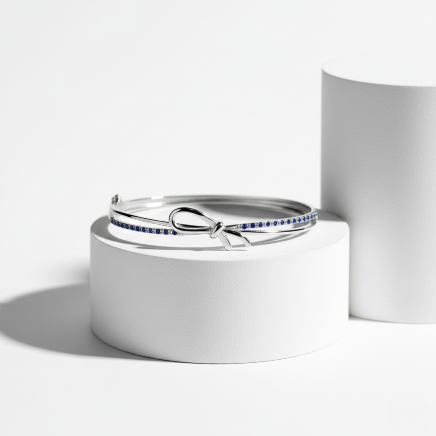 Sapphire Ribbon Rigid Bracelet