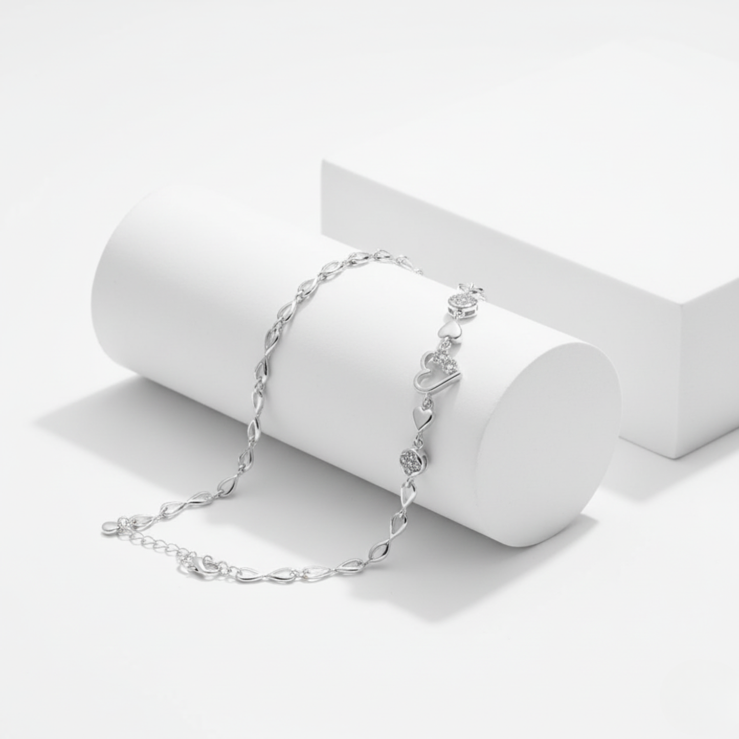 Open Heart Love Scroll Bracelet