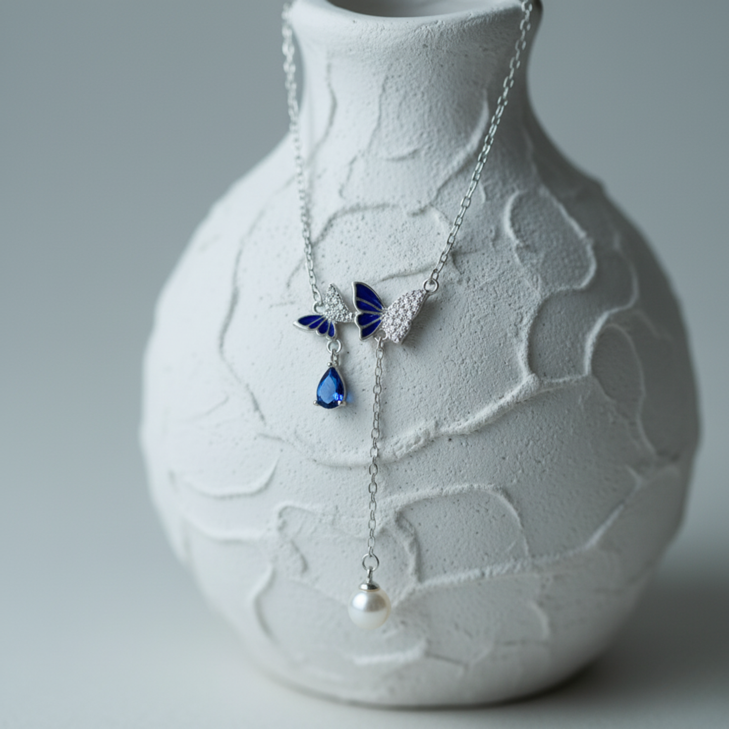 Monarch Cascade Blue Gem Lariat