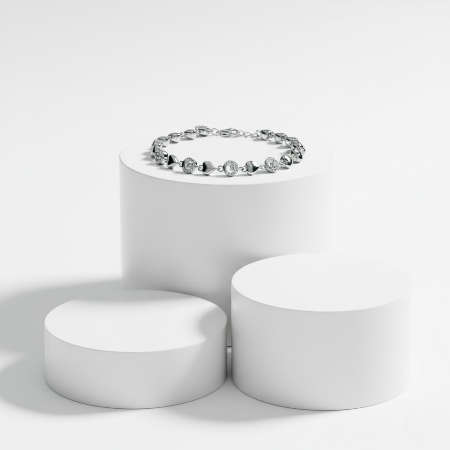 Love Link Cluster Heart Bracelet