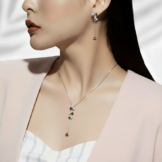 Two-Tone Clover Cascade Drop Set