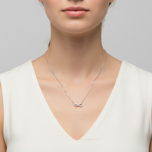 Everlasting Pavé Infinity Symbol Necklace
