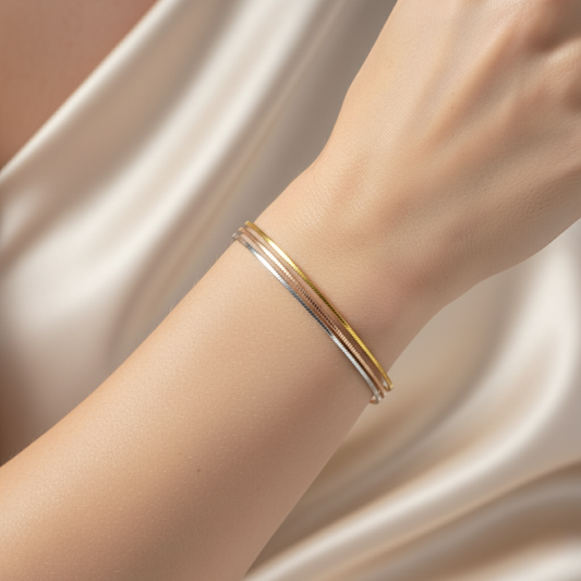 Tricolor Liquid Snake Bracelet