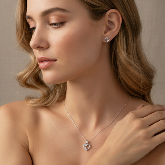 Eternal Embrace Pavé Heart Set
