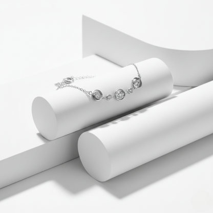 Orbital Triple Cluster Link Bracelet