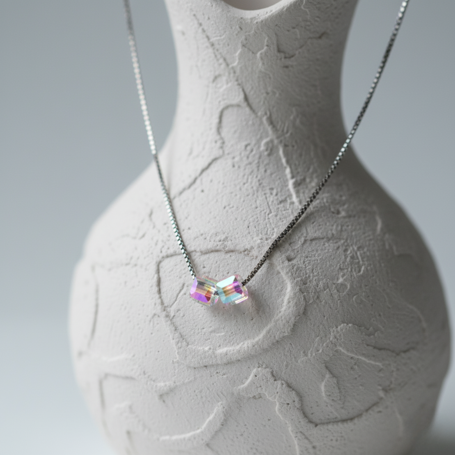 Aurora Prism Cube Necklace