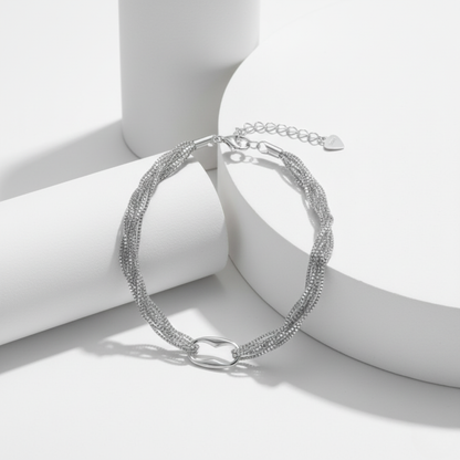 Woven Multi-Chain Focal Bracelet