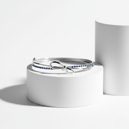 Sapphire Ribbon Rigid Bracelet