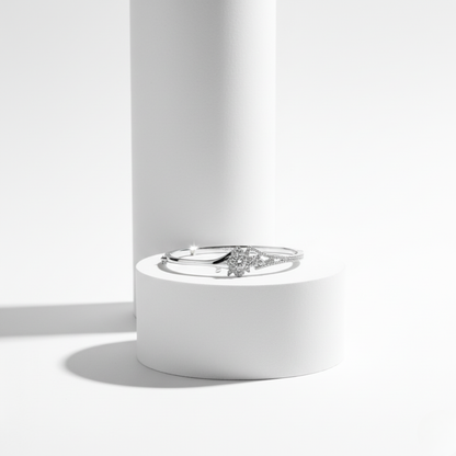 Aurora Diamond Flower Rigid Bracelet