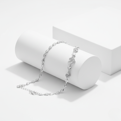 Open Heart Love Scroll Bracelet