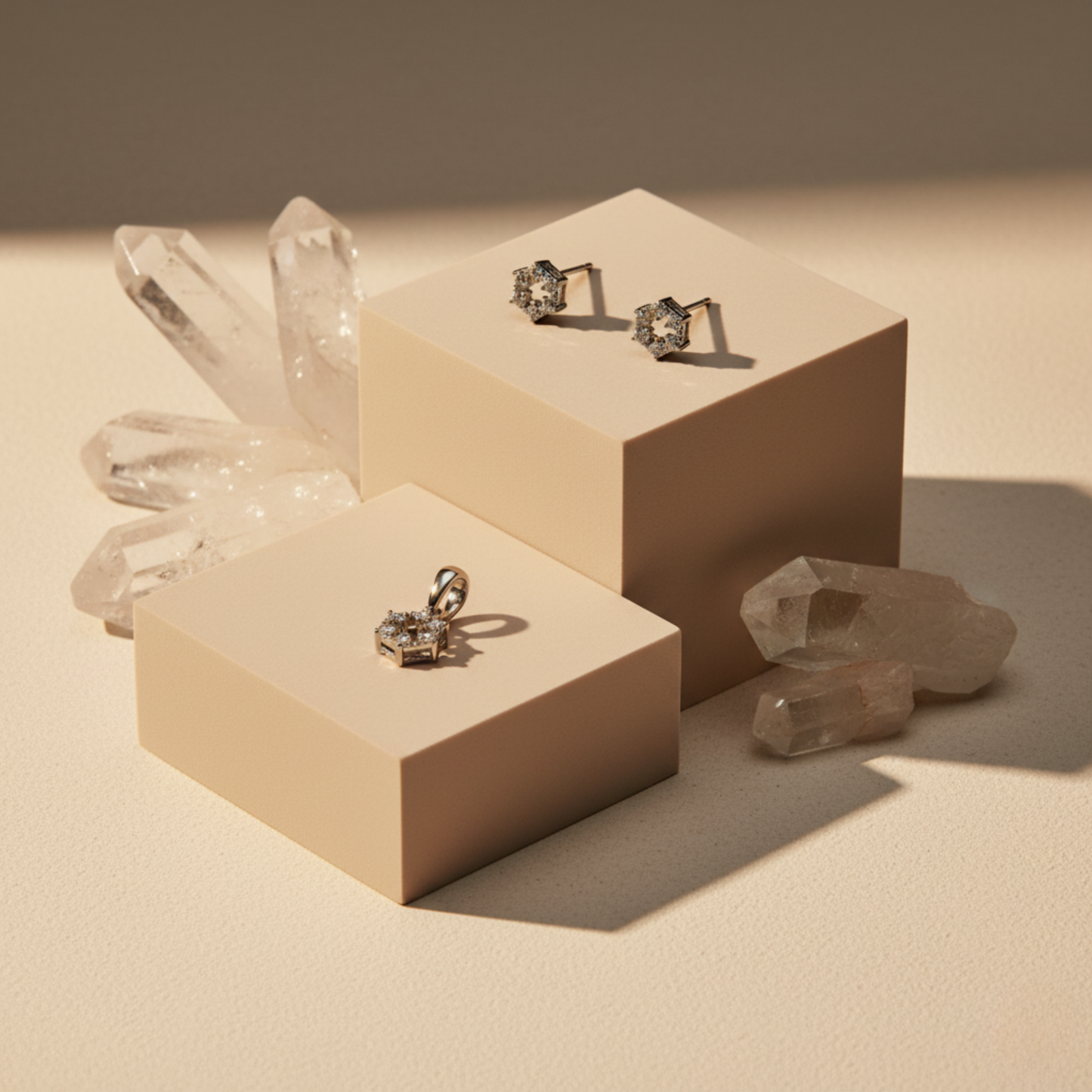 Sparkling Snowflake Sterling Set