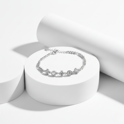 Lucky Clover Heart Link Bracelet