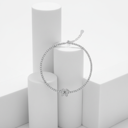 Pavé Butterfly Tennis Line Bracelet