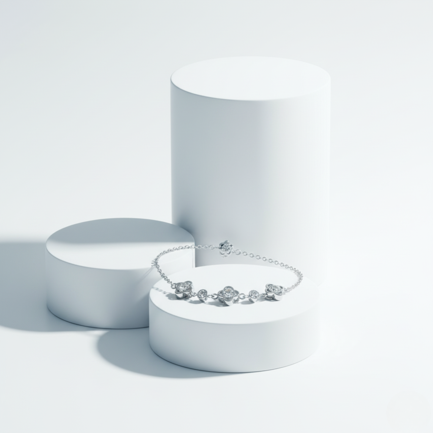 Pavé Clover Blossom Chain Bracelet