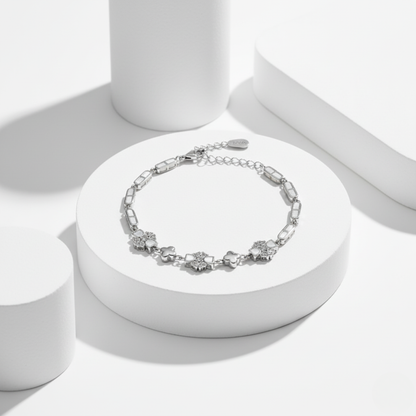 Monochrome Clover Link Bracelet