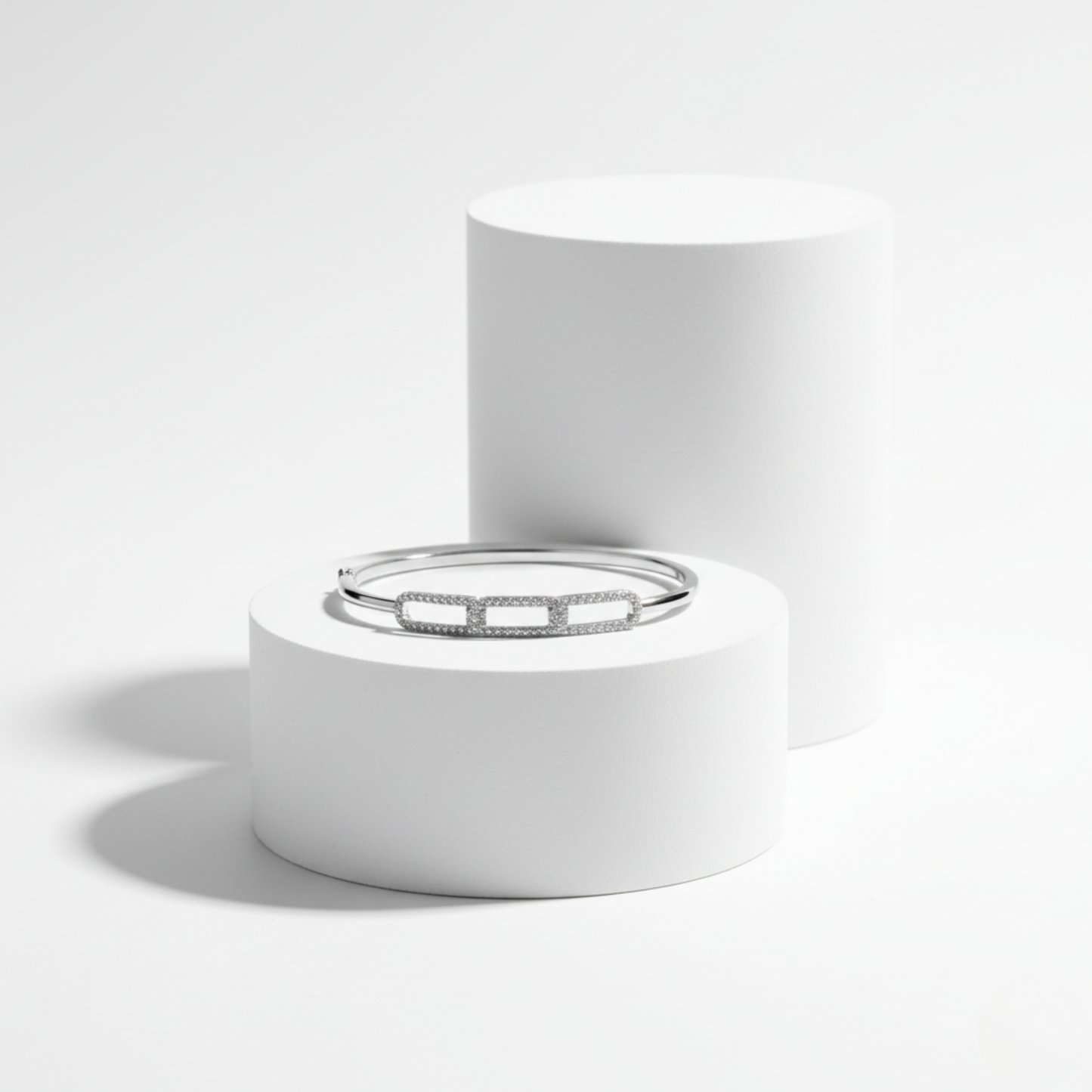 Luxe Pave Link Rigid Bracelet