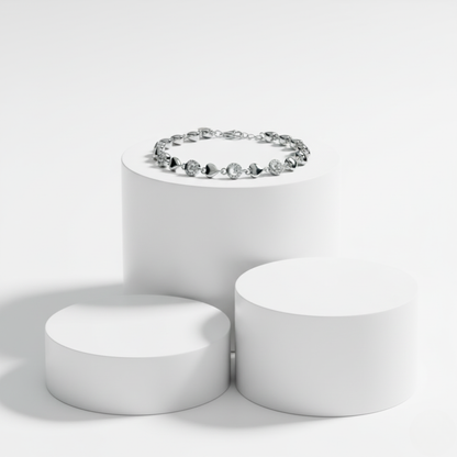 Love Link Cluster Heart Bracelet