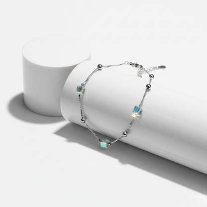 Aurora Cube Bead Adjustable Bracelet