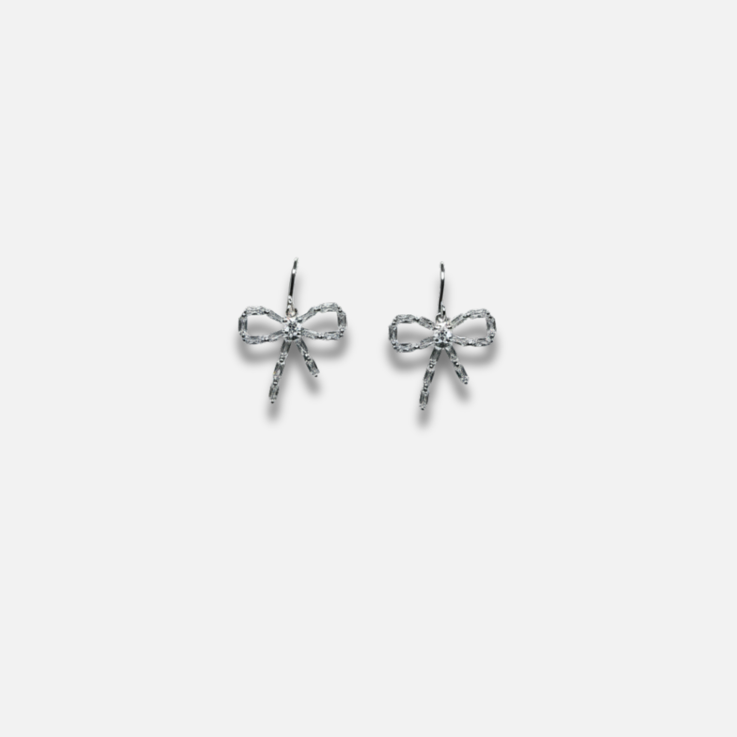 Pavé Bow Drop Earrings