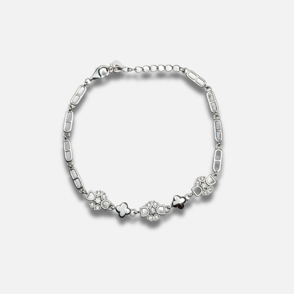 Monochrome Clover Link Bracelet