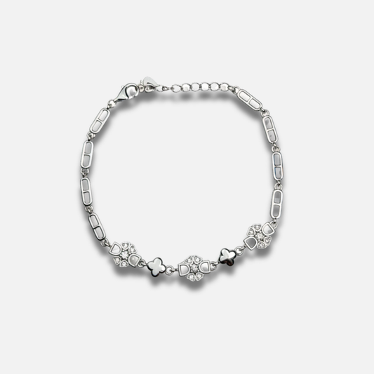 Monochrome Clover Link Bracelet