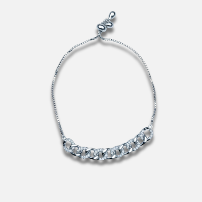 Pavé Link Modern Bolo Bracelet