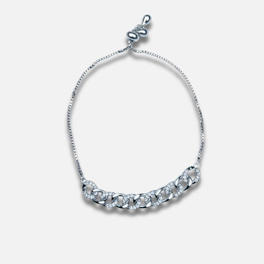 Pavé Link Modern Bolo Bracelet