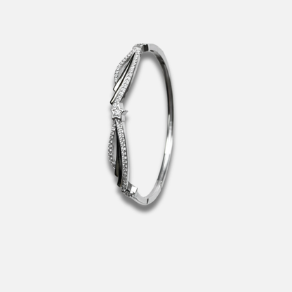 Starlight Ribbon Pave Rigid Bracelet