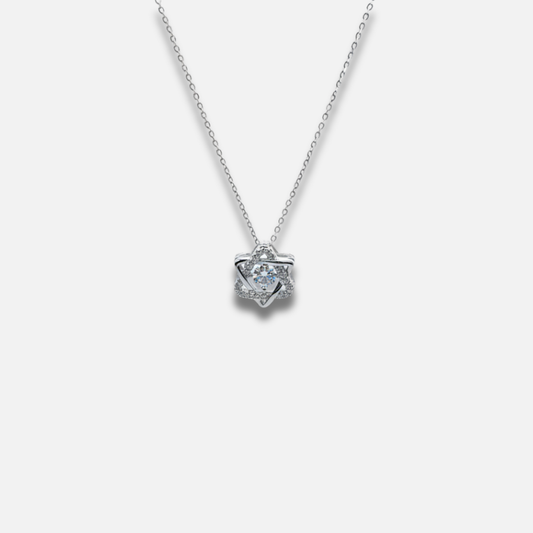 Radiant Star Solitaire Pendant Necklace