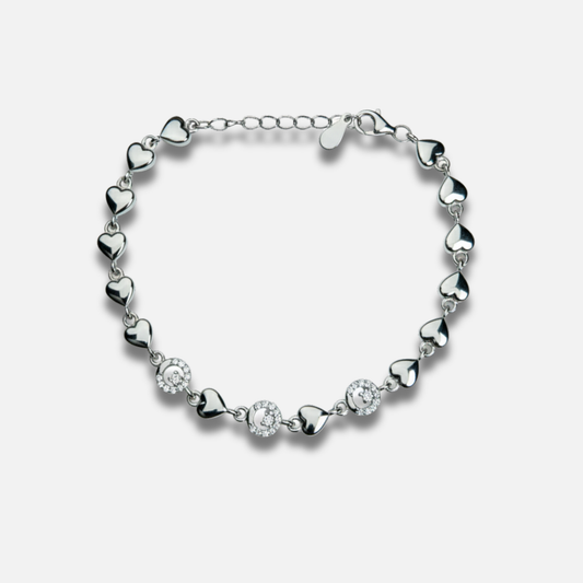 Love Link Cluster Heart Bracelet