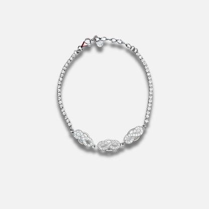 Pavé Infinity Knot Tennis Bracelet