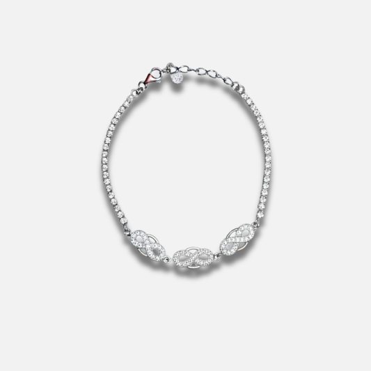 Pavé Infinity Knot Tennis Bracelet