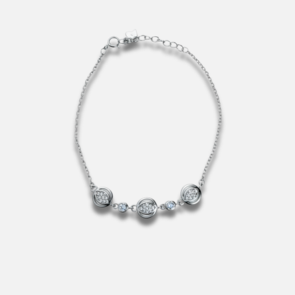 Orbital Triple Cluster Link Bracelet