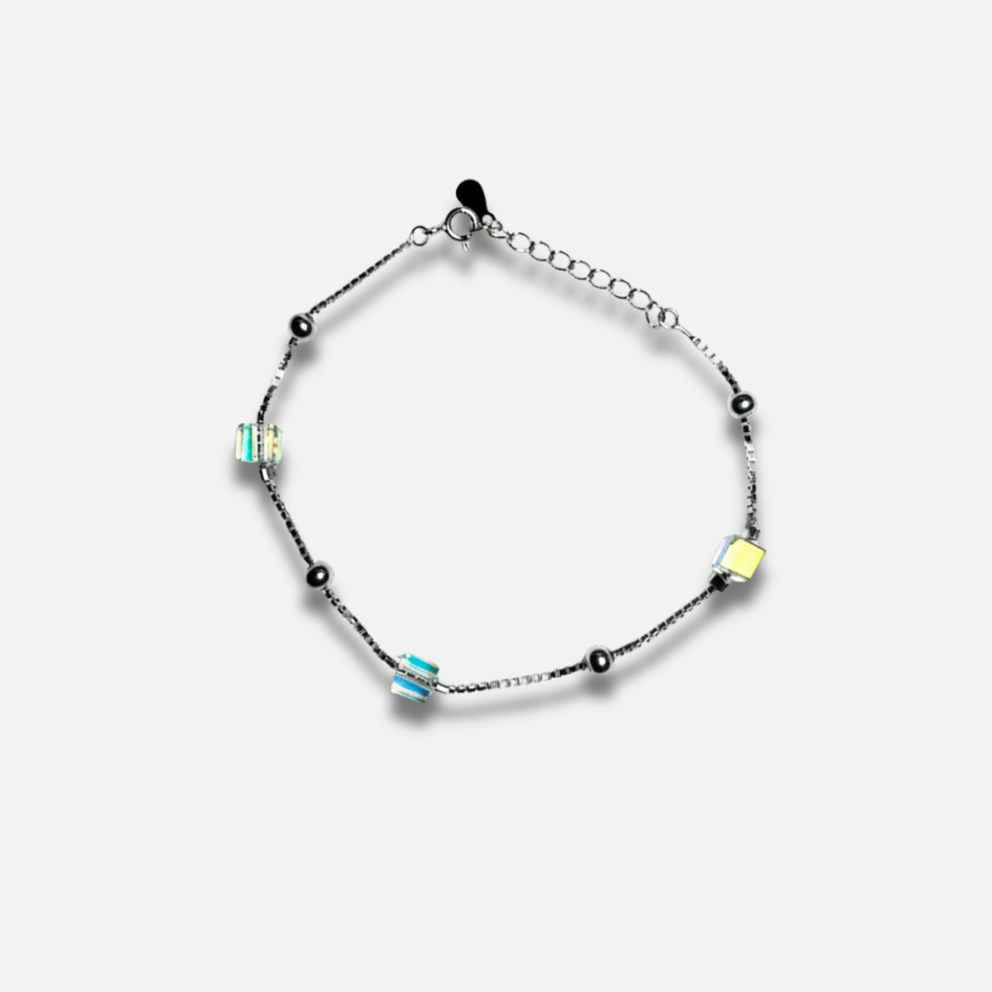 Aurora Cube Bead Adjustable Bracelet