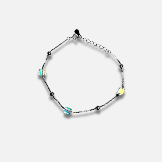 Aurora Cube Bead Adjustable Bracelet