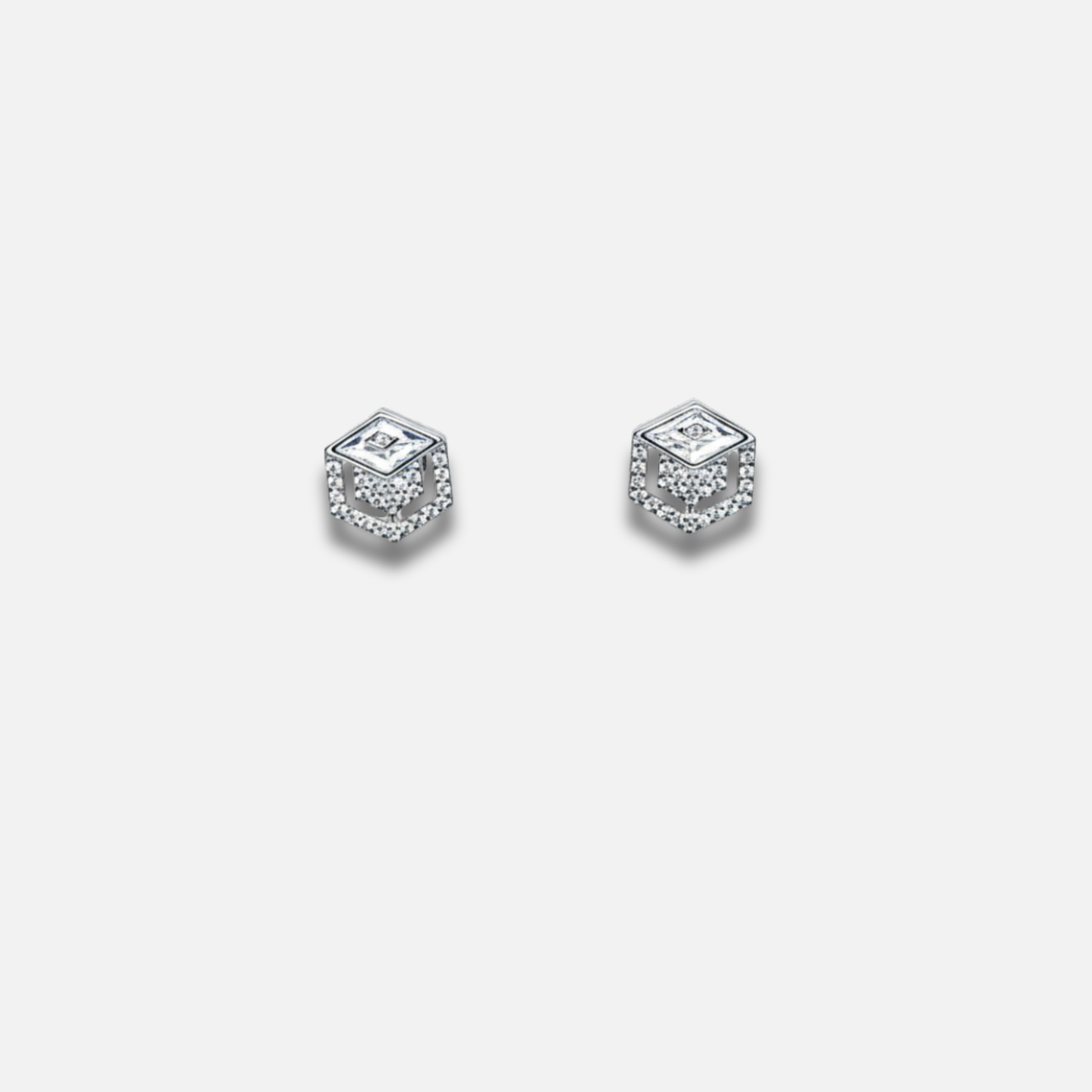Geometric Cube Pave Studs