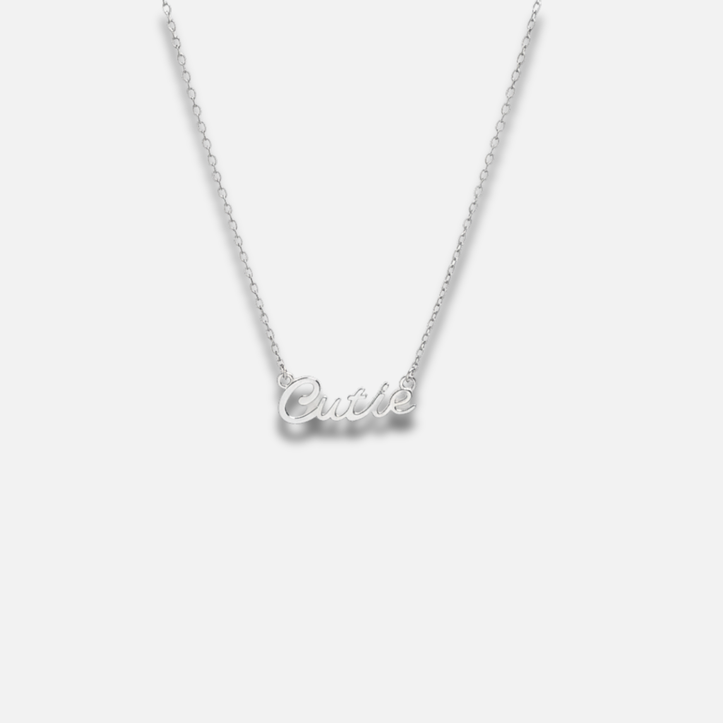 Cutie Script Sentiment Necklace