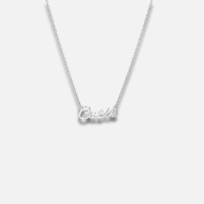 Cutie Script Sentiment Necklace