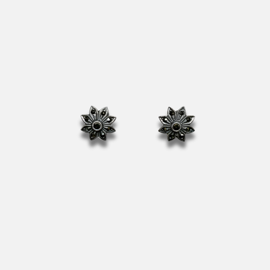 Vintage Marcasite Starburst Studs