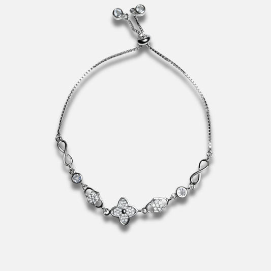 Pavé Clover Infinity Bolo Bracelet