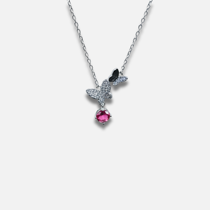 Radiant Flutter Pink Gem Necklace
