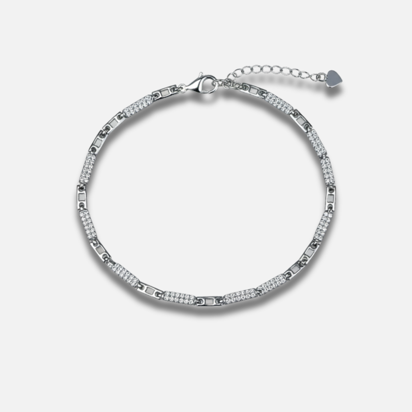 Pavé Line Link Chain Bracelet