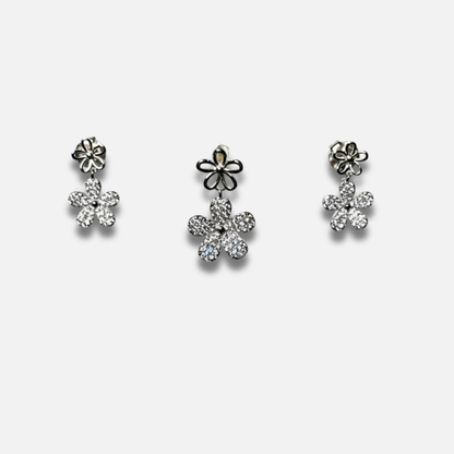 Dainty Daisy Drop Sterling Set