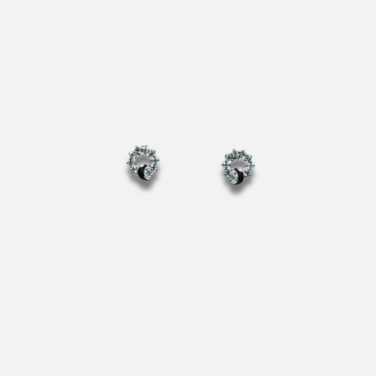 Starlight Crescent Moon Studs