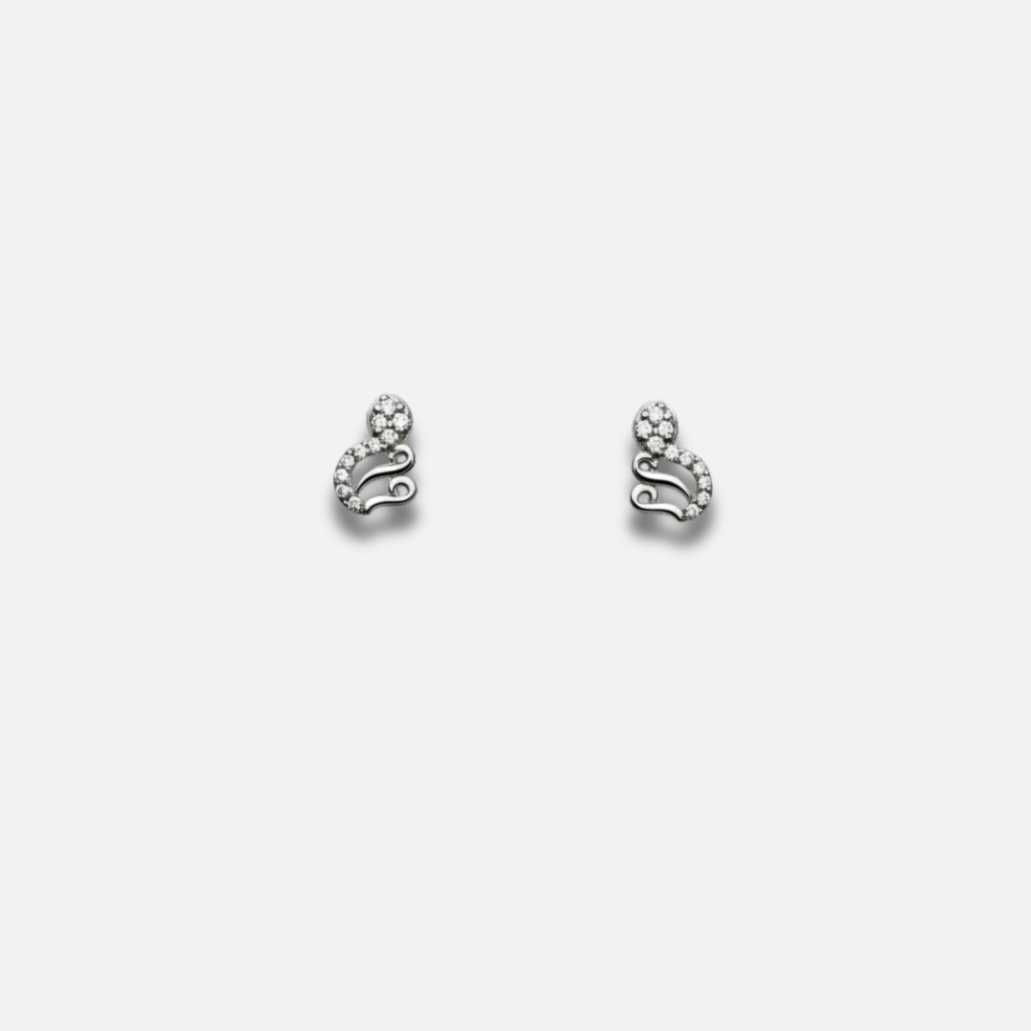 Whimsical Swirl Pave Studs