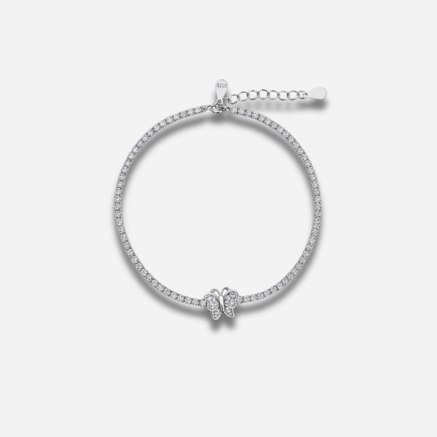 Pavé Butterfly Tennis Line Bracelet