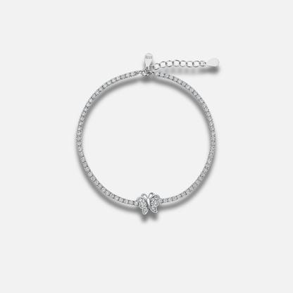 Pavé Butterfly Tennis Line Bracelet