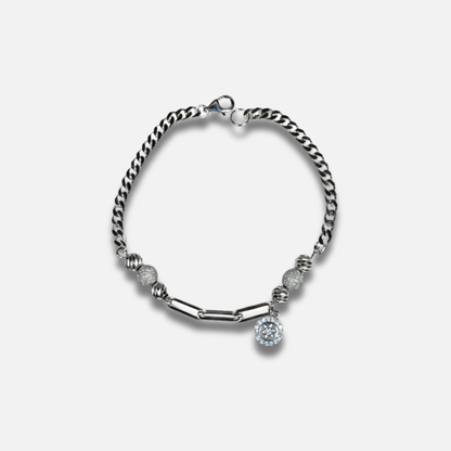 Mixed Chain Dangle Charm Bracelet